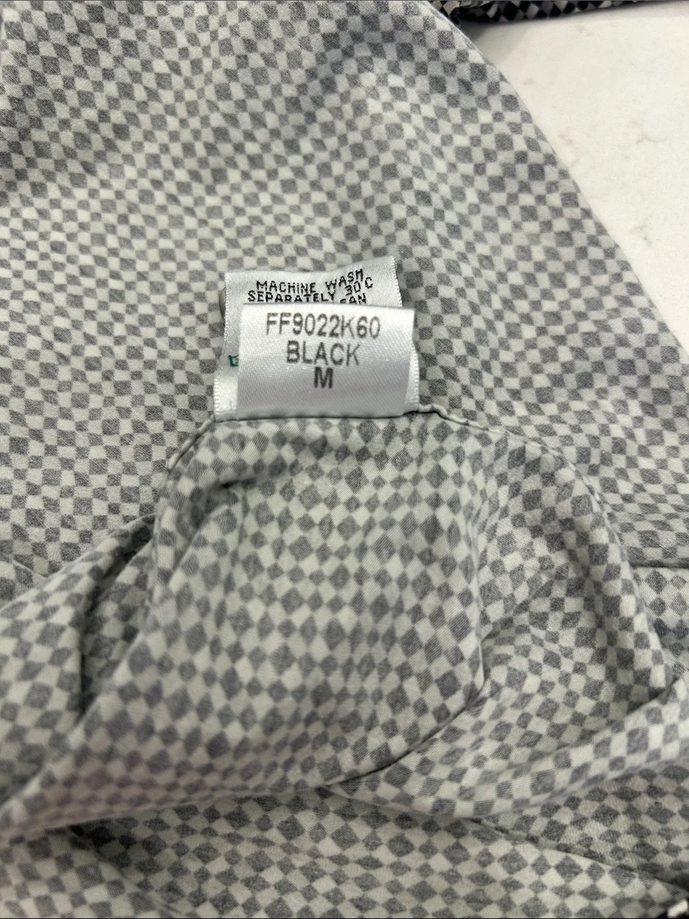 Bugatchi 8 Way Stretch Black & White Micro-Pattern Med Button Down Dress Shirt